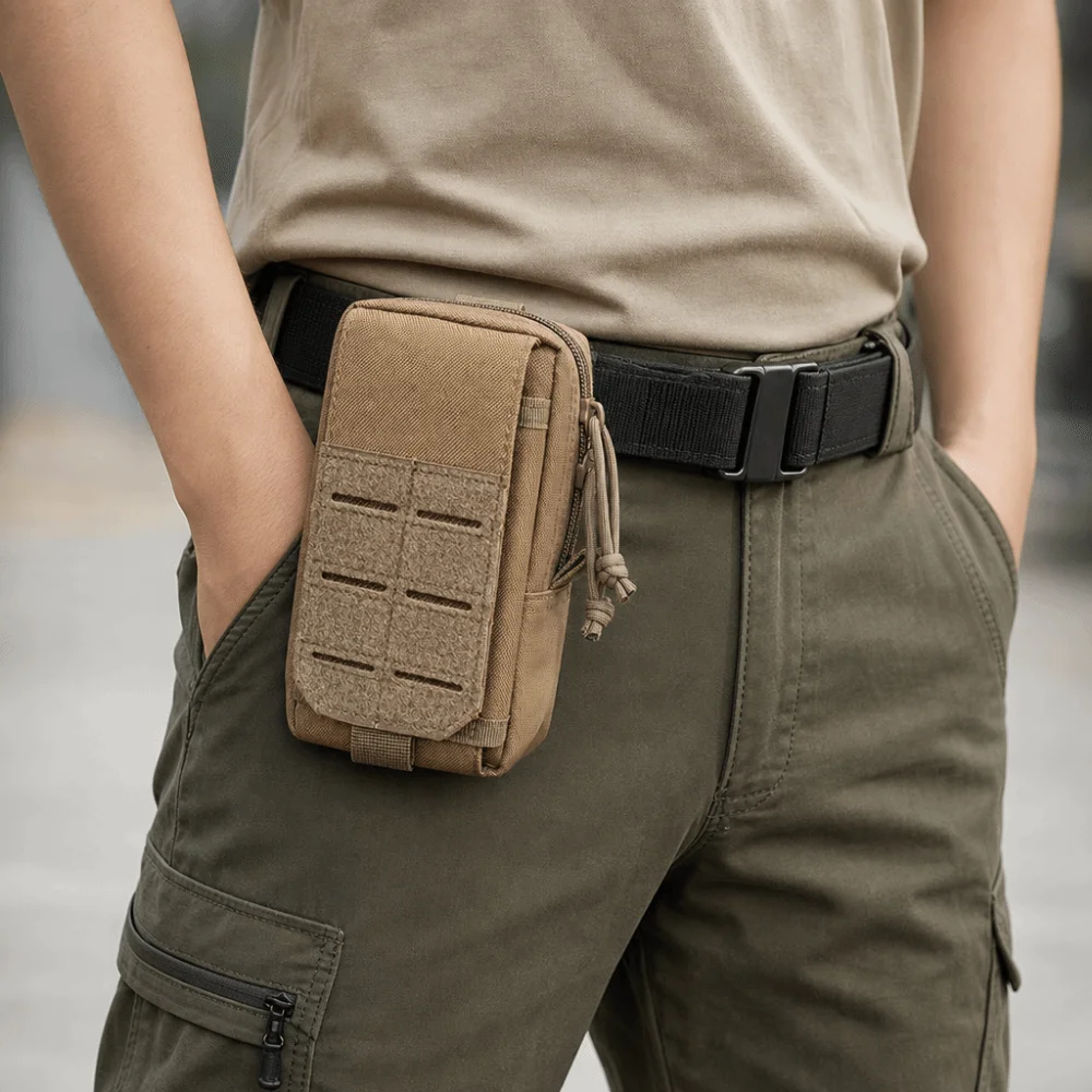 Portable Oxford Cloth Molle Pouch Casual Travel Waist Bag Fanny Pack Multi Pocket EDC Tool Bag for Men