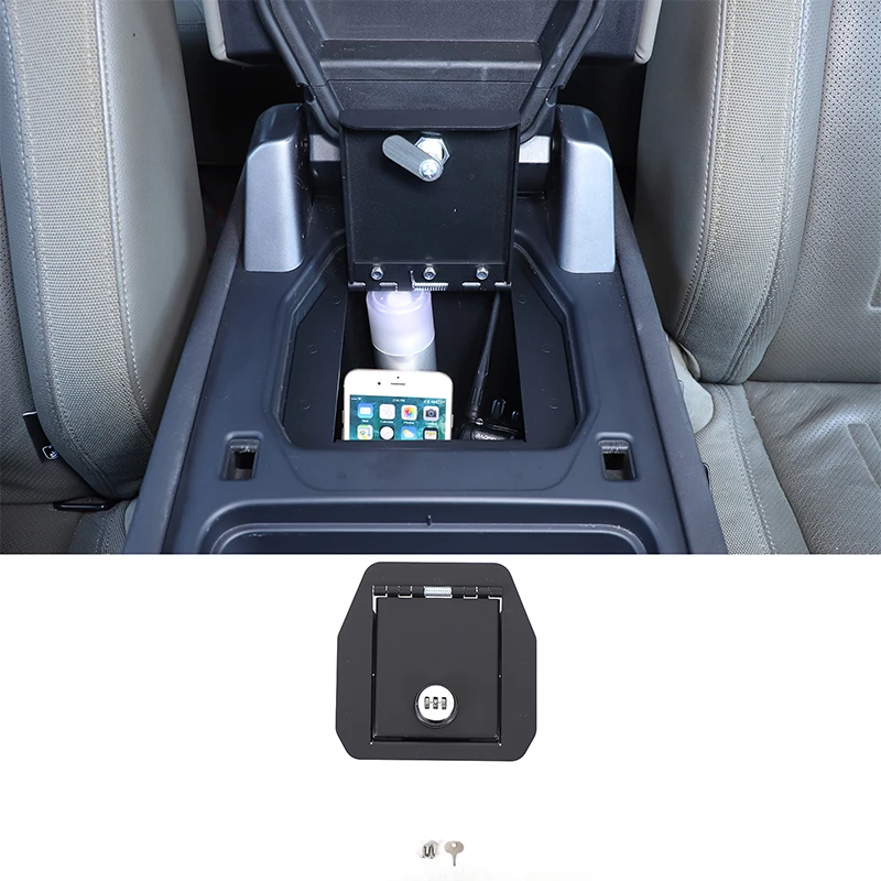 Lockable Armrest Safe Box Center Console Security Safe Organizer Armrest Hidden Storage Box For Land Rover Defender L663 20-2026