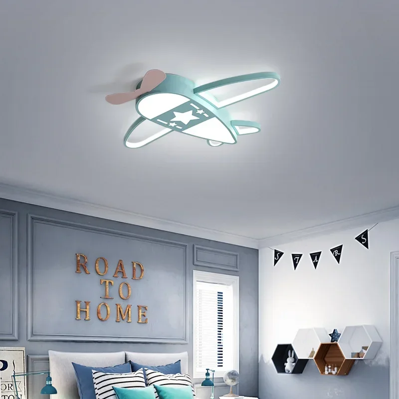 Modern Simple Led Ceiling Light Creative Boys And Girls Bedroom Lights Kindergarten Children's Room Lamps Cute Airplane Lights