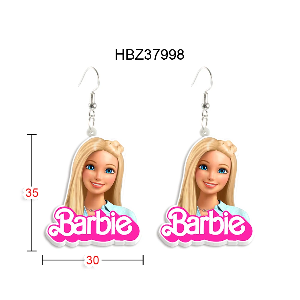 Fashin Barbie Cute Design Stud Earrings Ear Stud Women Girls Jewelry Accessories Kids Christmas Small Gifts