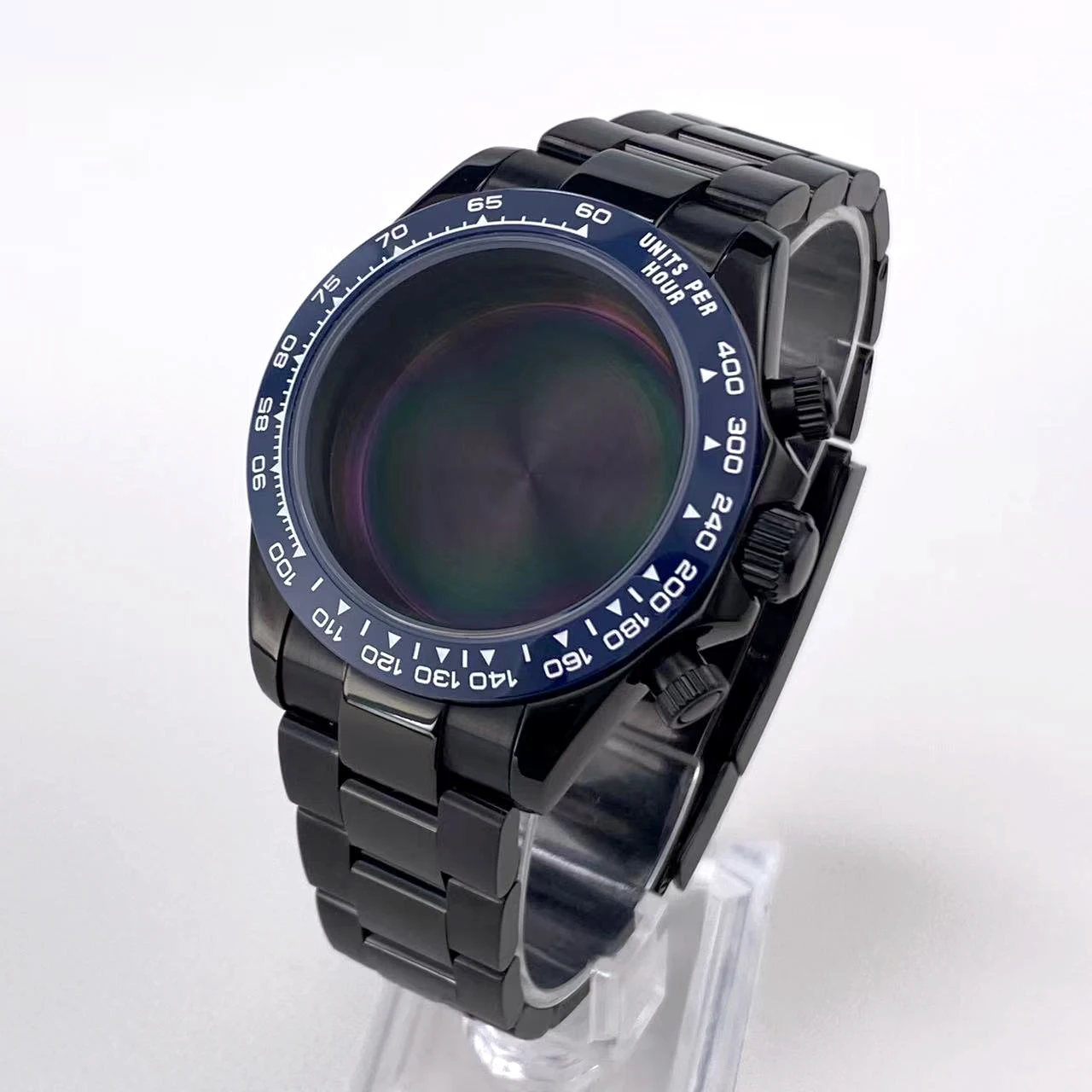 39 mm VK63 Uhrengehäuse mit Keramiklünette und Saphirglas, Edelstahl, Herrenuhr-Zubehör für VK63 Quarzwerk – Detail 22