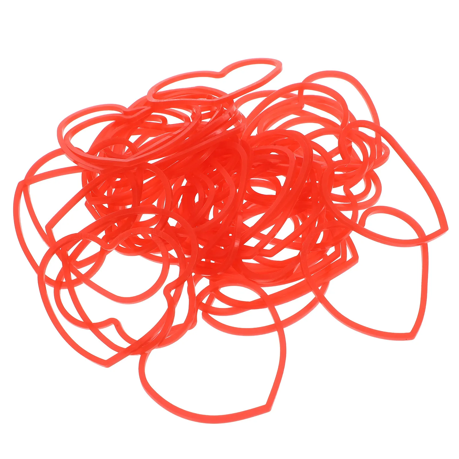 

50Pcs Heart Rubber Bands for Conjuring Tricks Elastic Band Props Stage Performance Party Gimmick Supplies