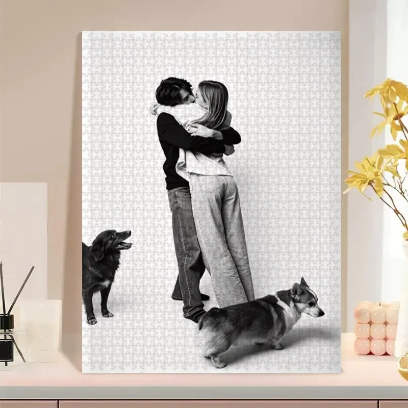 35/300/500/1000pcs Personalized Custom Photo Puzzle Family Photos for Dad Grandmother Grandad Godmother