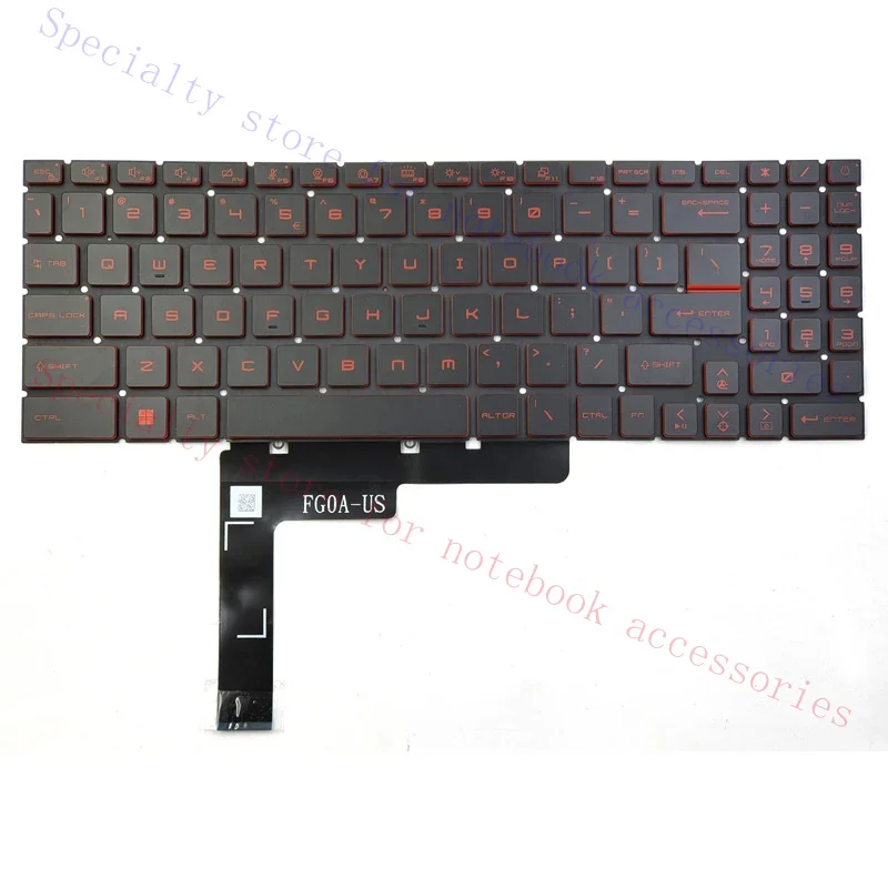 New For MSI Pulse GL66 GL76 11UCK 11UDK 11UEK 12UEK 12UGK MS-1581 MS-1582 MS-17L1 Laptop Keyboard US Red Backlit
