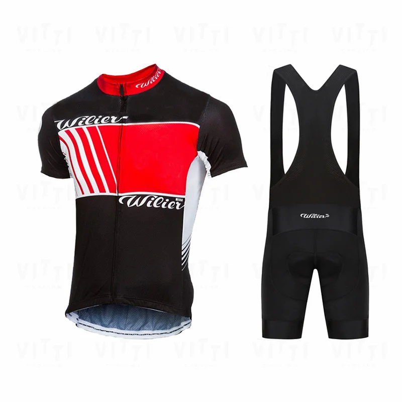 mira Wilier Breathable Mesh Short sleeve Jersey Bike uniform Sports Bicycle Clothing MTB maillot ciclismo Cycling shorts set