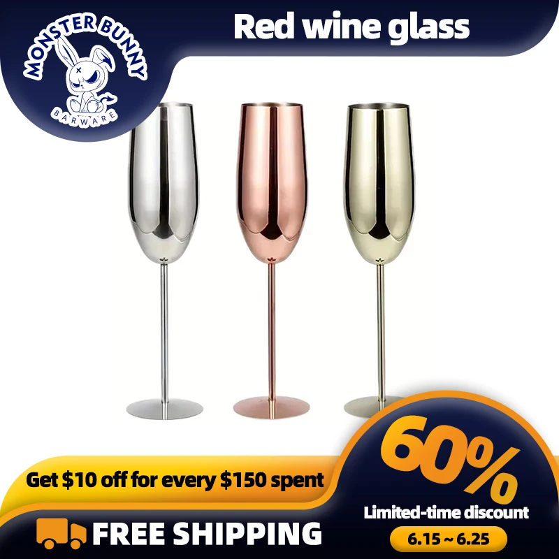 

Stainless Steel Wine Glasses Unbreakable Metal Cocktail Glasses 250 Ml, for Drinking Cocktails and Wine at Bar and Home Bar Cup