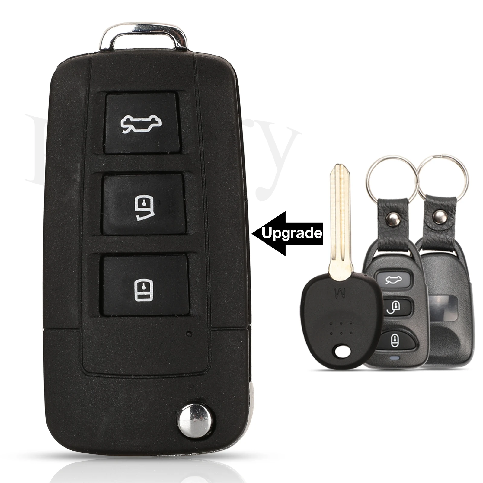 jingyuqin Upgrade Modified Car Key Shell Case For Hyundai H1 Bus I10 Avante Elantra HD Touring Yuedong For KIA Carens Sedona