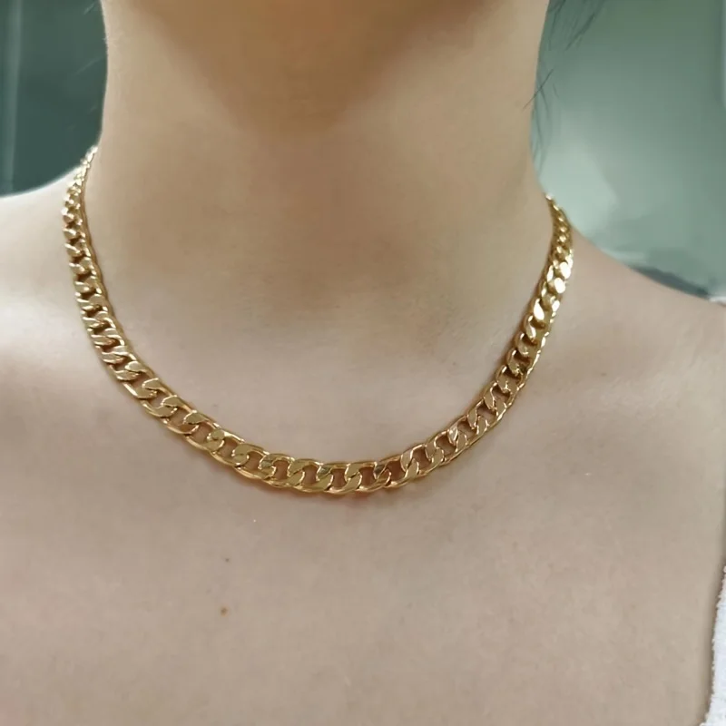 قطعة واحدة من قلادة سلسلة ربط الهيب هوب المتينة - مجوهرات فاخرة للارتداء اليومي لأسلوب لا مثيل له