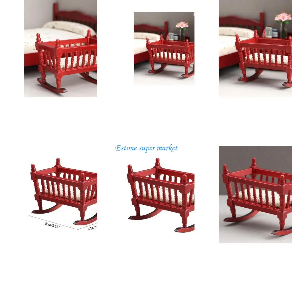 

090B Novelty Children Interactive Dollhouse Wooden Shake Bed for Kids 6-8 Game