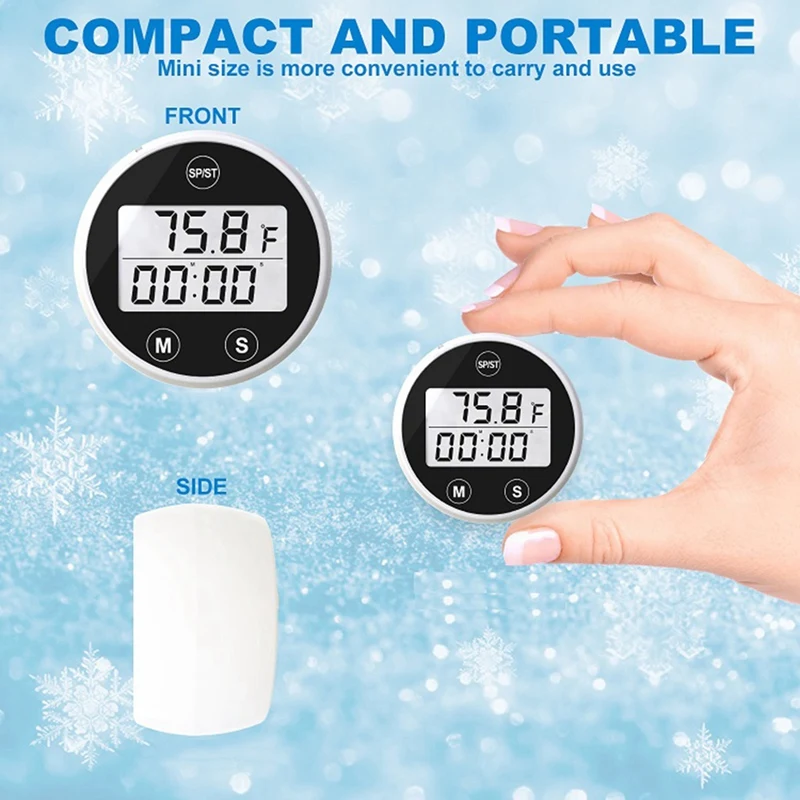 Digital Ice Bath Thermometer Water Bath Thermometer With Digital Display Waterproof Cold Plunge Floating Thermometer