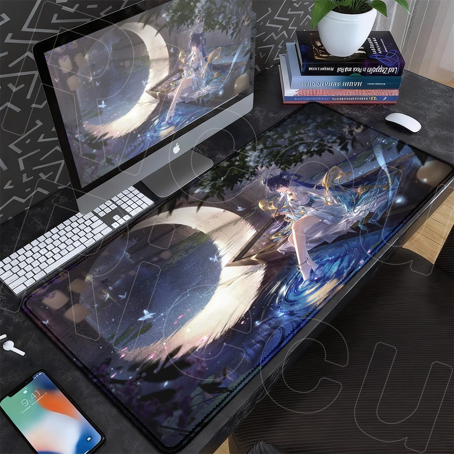 

Wuthering Waves Luno Gaming Mousepad XXL Computer Office Gamer Anti-slip Keyboard Playmat Student Writing Cushion Laptop Deskmat