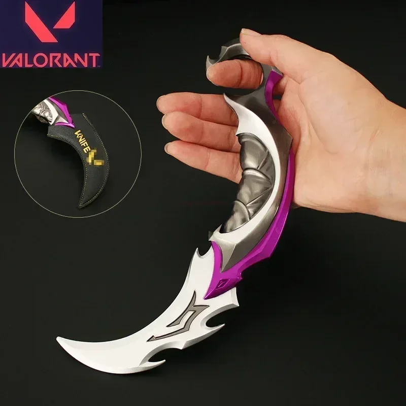 Valorant Weapon Melee Reaver Ep Karambit Knife Update 22cm Metal Game Peripheral Sword Weapon Model Train Toys Boy Birthday Gift