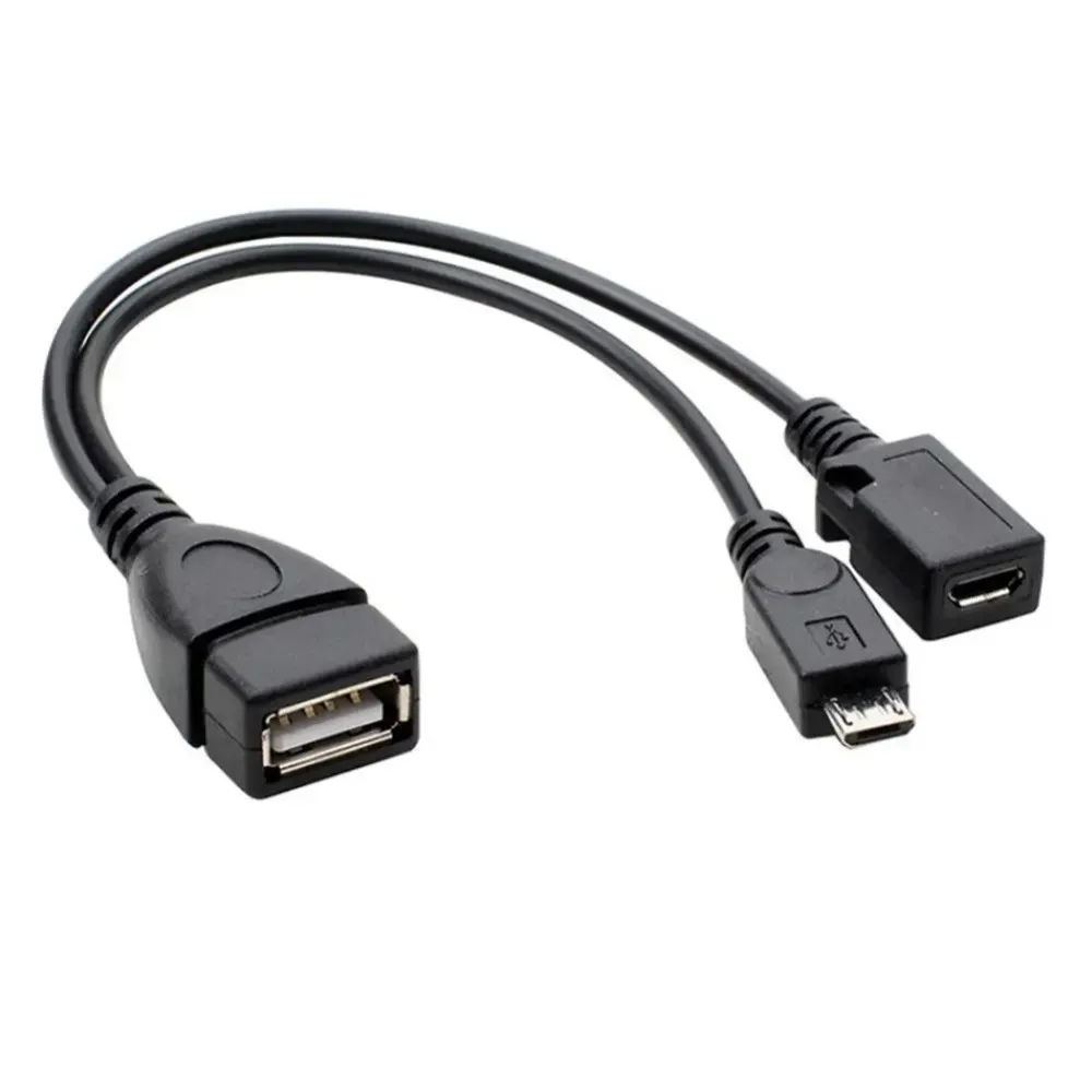2 In 1 Micro USB OTG Cable With Power Supply Replacement For Fire Stick 4K Android Smartphone Tablet Data USB Host Adapter