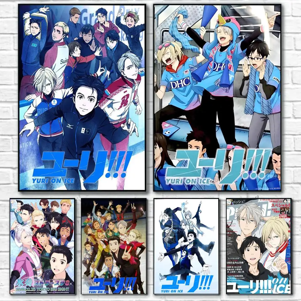 

Классический аниме-постер Y-YURi On I-ICE, декор для стен комнаты, водонепроницаемые наклейки для украшения дома, бара, спальни