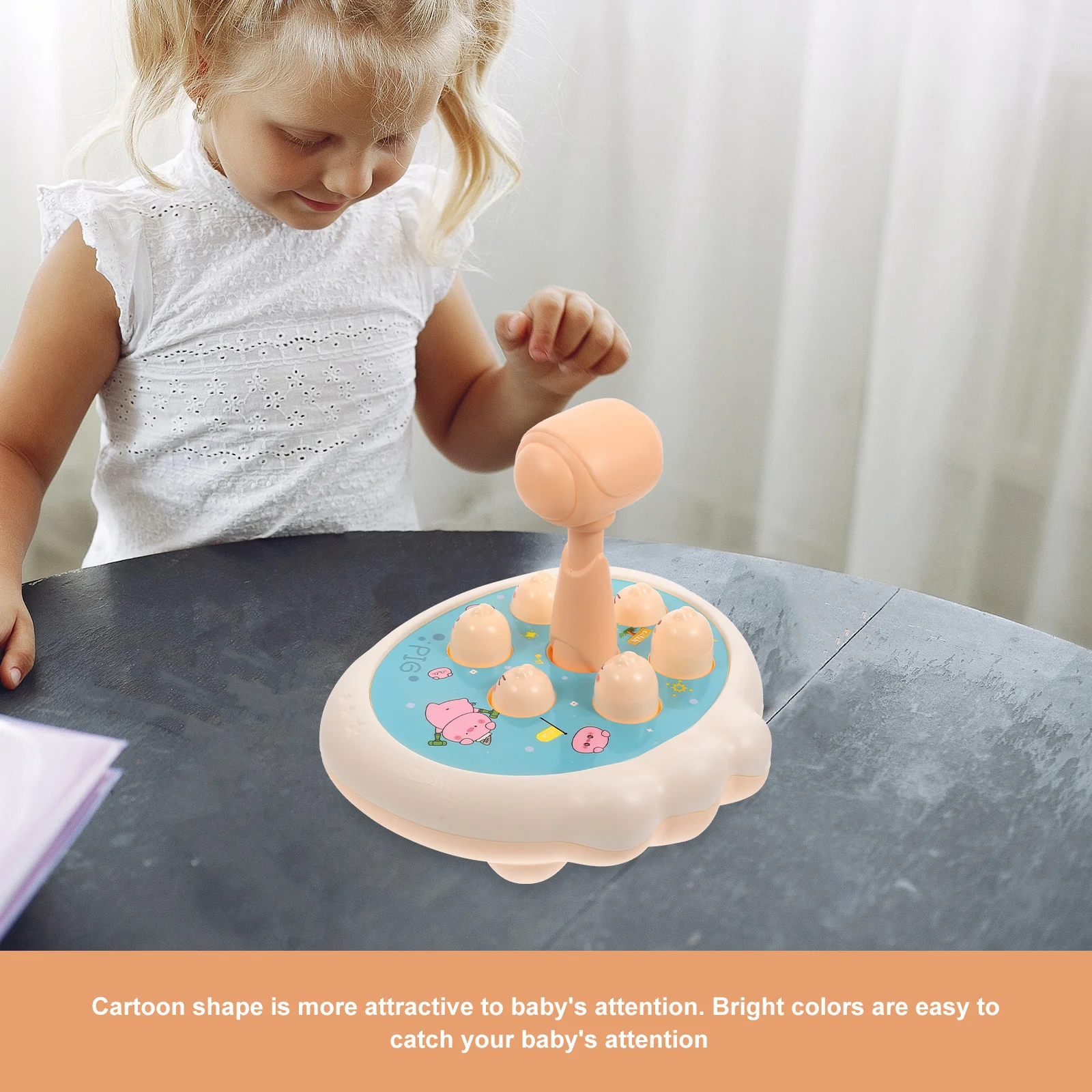 ชุดของเล่นเด็ก 1 ชุด ของเล่นตีไม้การ์ตูน สีสันสดใส ของเล่นตีบนโต๊ะ ของเล่นเสริมพัฒนาการเด็กเล็ก