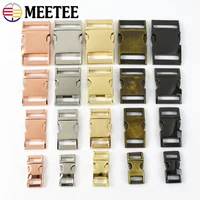Meetee 2/5Pcs 10-38mm Metal Quick Release Buckle Backpack Strap Adjust Clip Clasp Dog Collar Safety Belt Hook Hardware Accessory