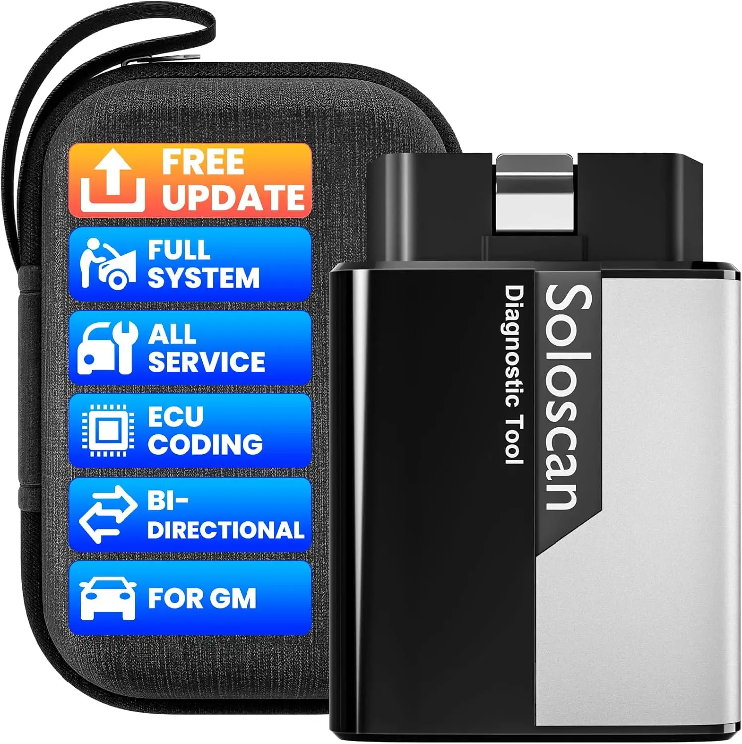 

SoloScan OBD2 Bluetooth двунаправленный автомобильный диагностический инструмент для iOS и Android, полный сброс, обслуживание авторемонта