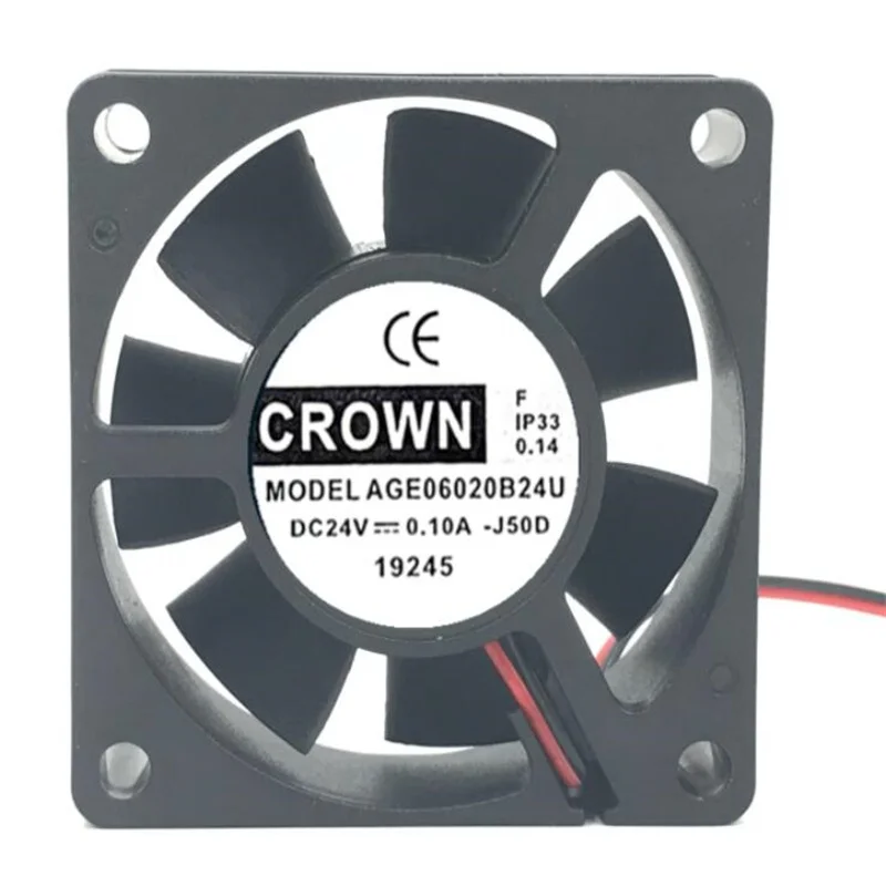 CROWN 24V 6020 6cm AGE06020B24U 0.10A two-wire inverter cooling fan