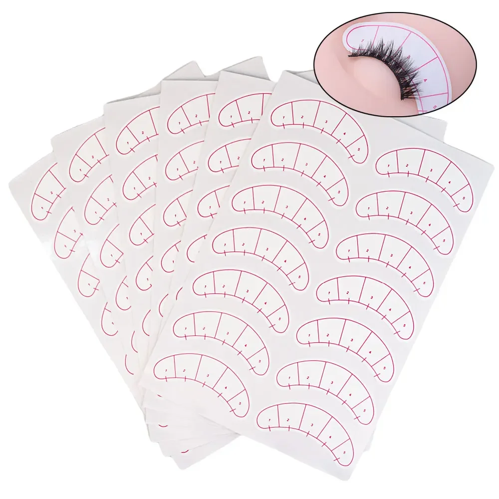 Gros Extension pratique conseils pour les yeux autocollant enveloppes outils de maquillage coussinets pour les yeux patchs en papier 3D cils sous les coussinets pour les yeux cils cils