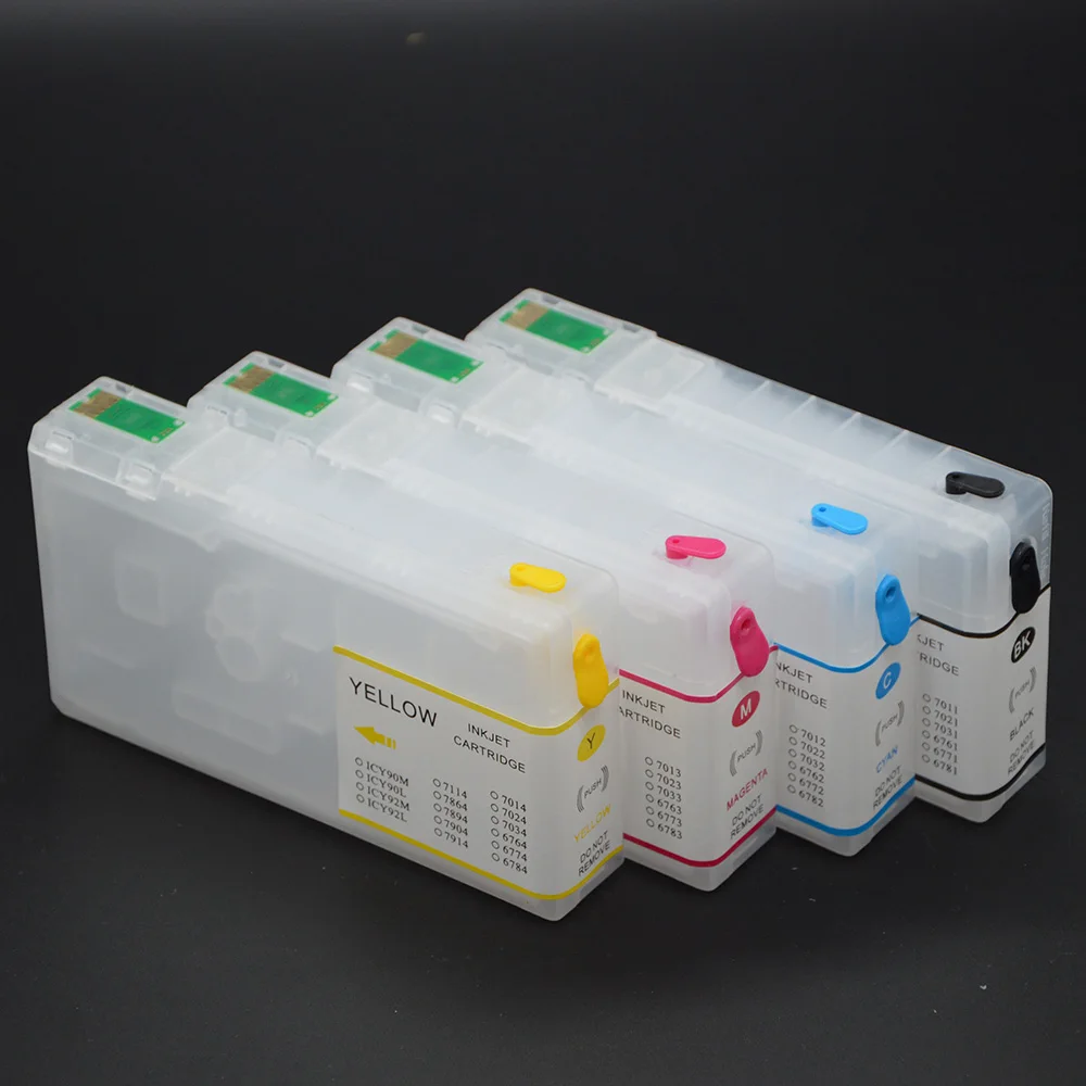 4 cartuchos de tinta de recarga vacíos 676XL con chip de reinicio para impresora Epson WP4520 4530 4533 4540 4590 4010 4020 4023 4090