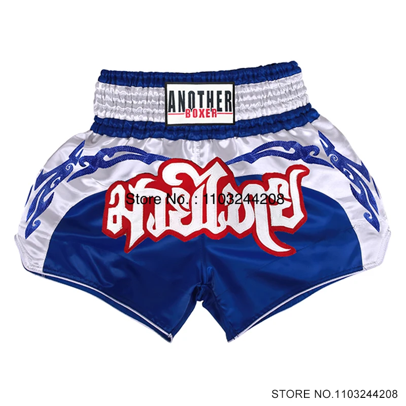 

Men's Muay Thai Shorts Satin Kick Boxing Pants Women Kids Embroidery Martial Arts Kickboxing Fighting Grappling Training Shorts