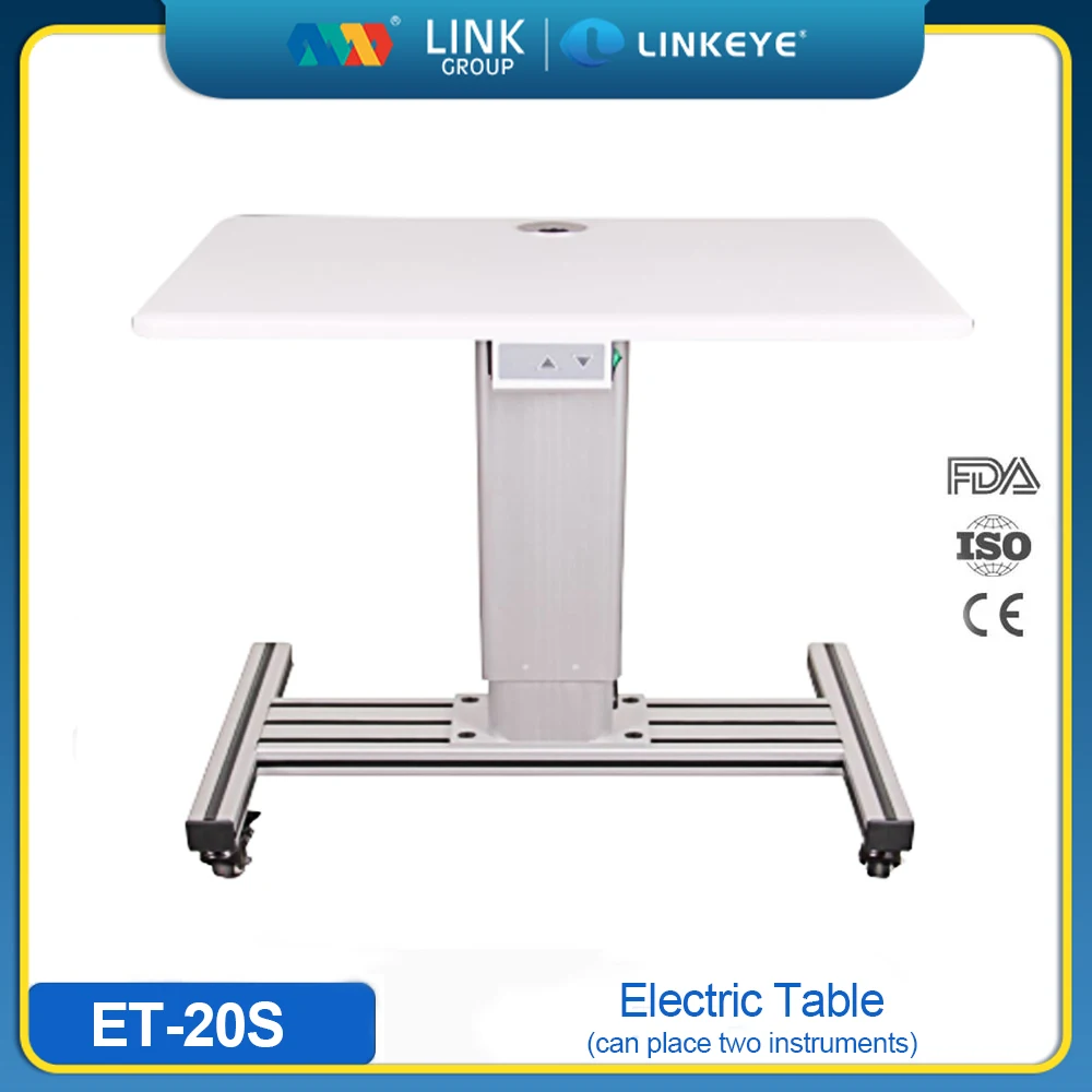 LINKEYE Optometrie Elektrische Verstelbare Tafel - Oogheelkundige Elektrische Tafel Optische Bril Instrumententafel met Lade