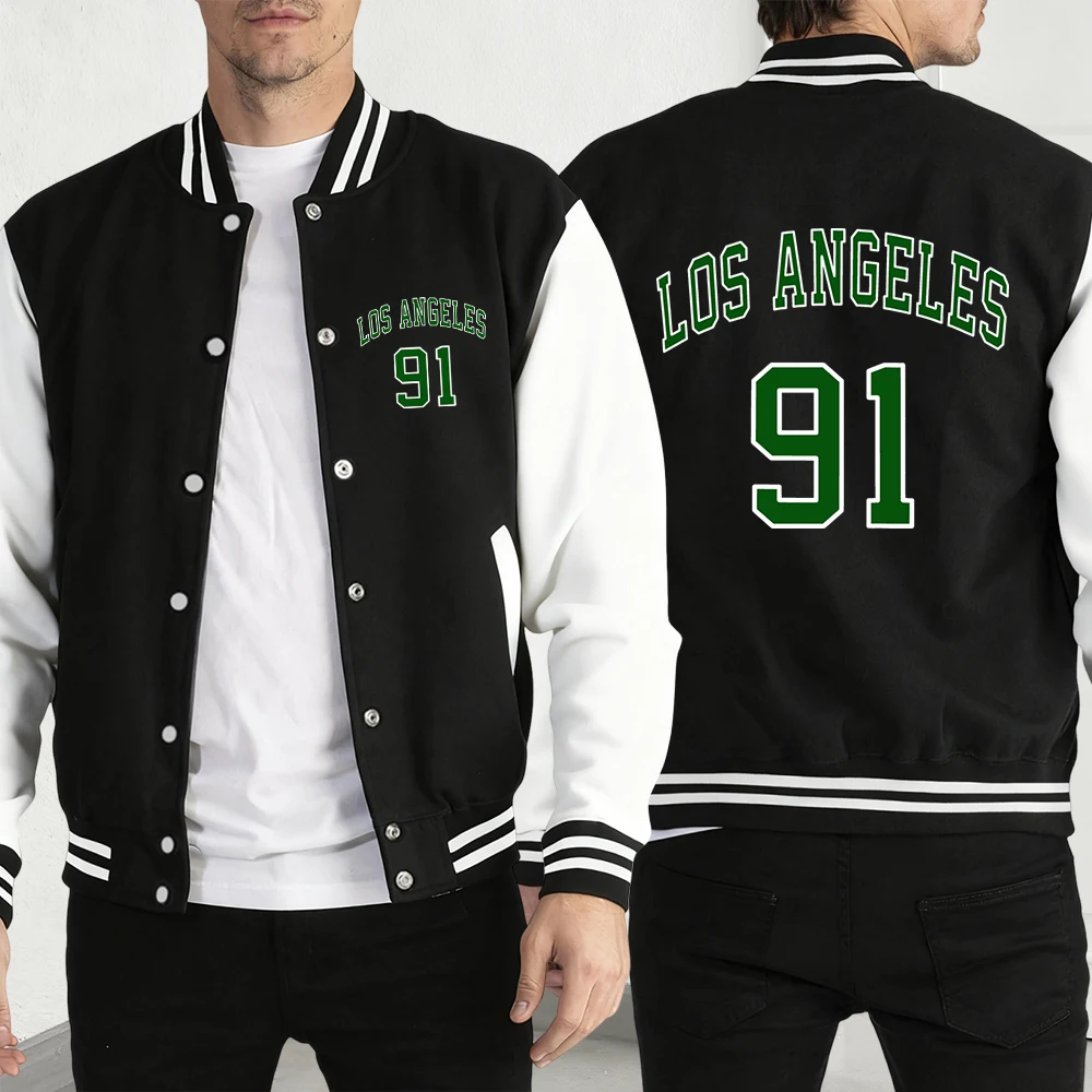 

Бейсбольный трикотаж с буквами США и 91 для мужчин, винтажное мягкое пальто, модные американские куртки, осенняя флисовая свободная одежда унисекс