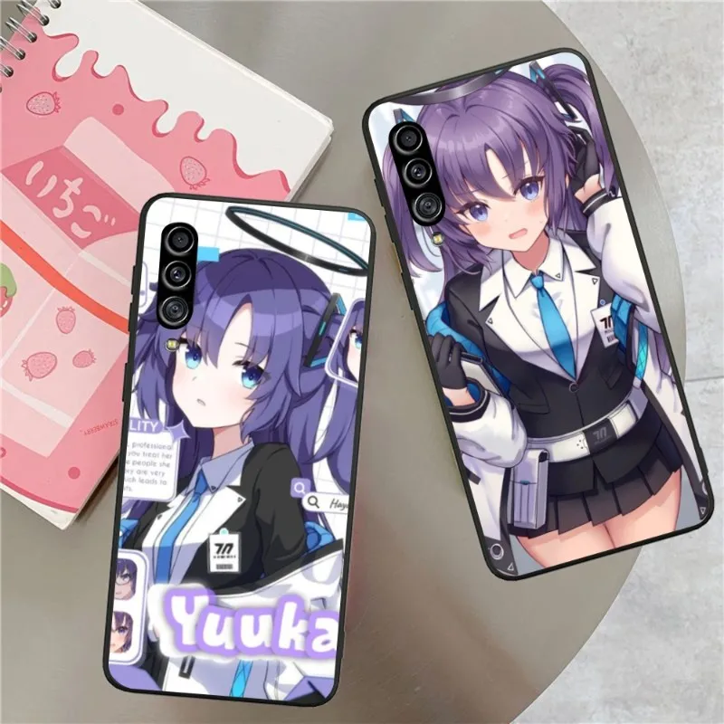 Blue Archive Yuuka Smart Phone Case for Samsung Galaxy S23 S22 S21 S10 S9 S8 Plus Ultra Black Soft Phone Cover Funda