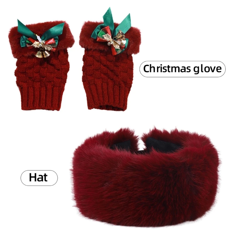 Costume Cosplay fête noël, accessoires scène, gants, chapeau à visière pour adultes, fournitures d'accessoires