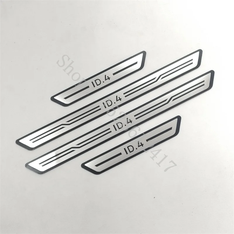 For VW ID.4 crozz ID4 2020 2021~2025 car Accessories Door sill scuff plates thresholds protector Stickers Welcome Pedal