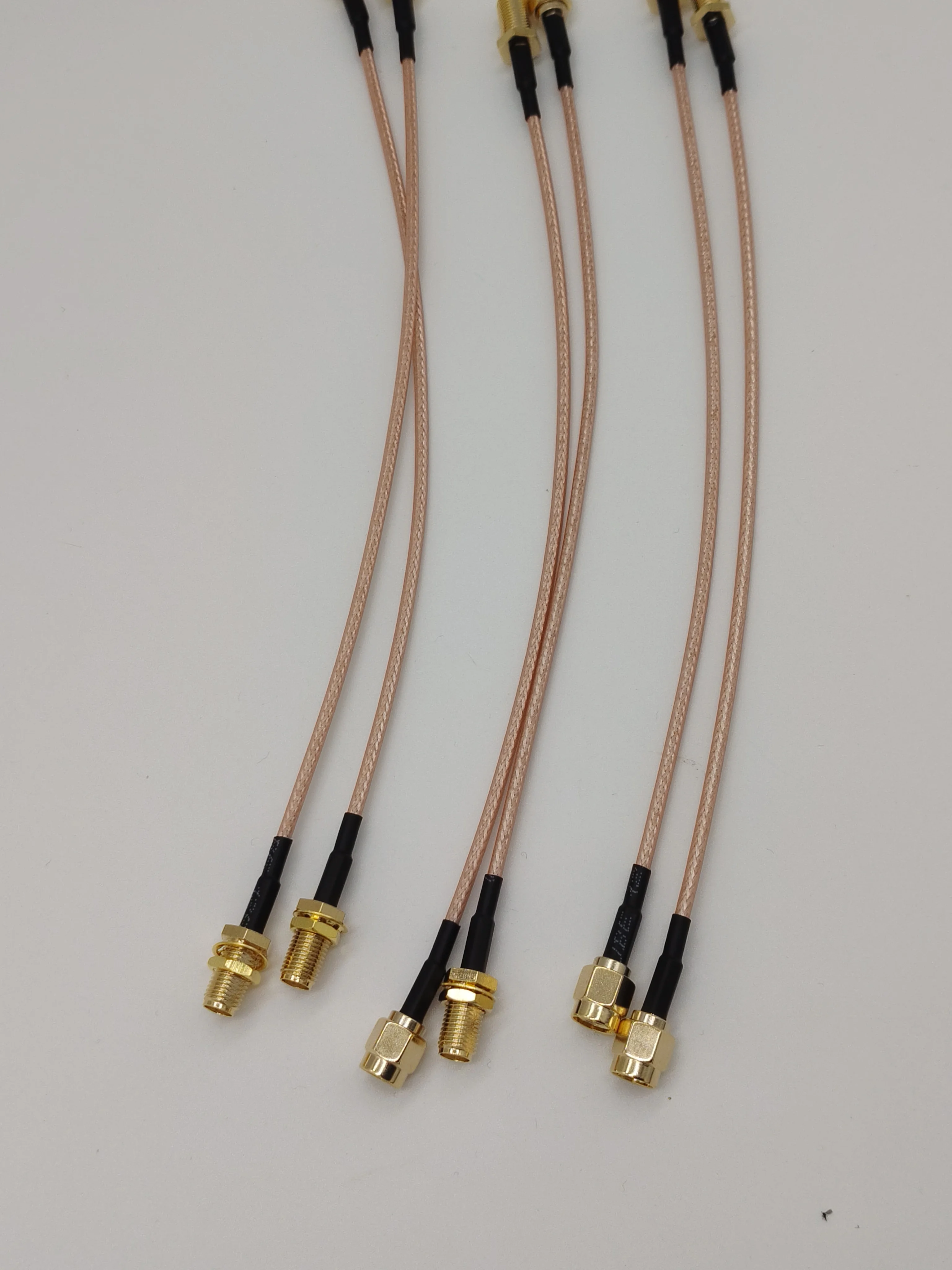 Kabel połączeniowy RP-SMA żeński na RP-SMA męski / męski na męski / żeński na żeński, przedłużacz antenowy, kabel koncentryczny RG316 RG17 — zdjęcie produktu 2