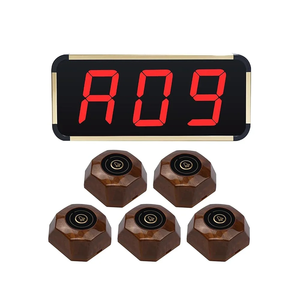 826HOT Wireless Restaurant Guest Table Call Button Paging Waiter Pager Receiver Wrist Watch Service Calling System With Screen f