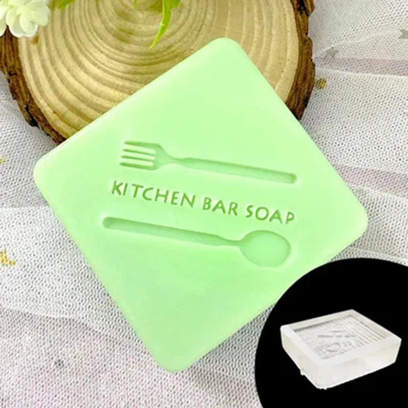 Transparent Acrylic Custom Soap Embossing Stamp, Chapter Imprint Seal, Handmade Soap Making Supplies Kits, Home Kitchen Series