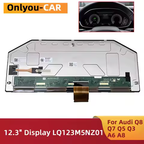 New Original LQ123M5NZ01 LCD Screen 12.3 inch Instrument Cluster LCD Display For Audi Q8 Q7 Q5 Q3 A6 A8