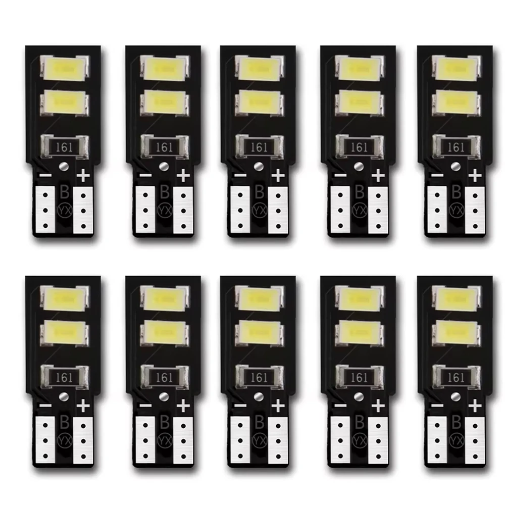 

10 шт. T10 Canbus светодиодная лампа 194 168 W5W 5730 4LED 4SMD автомобильная боковая клиновая лампа без ошибок автоматический габаритный светильник для внутреннего освещения сигнальная лампа