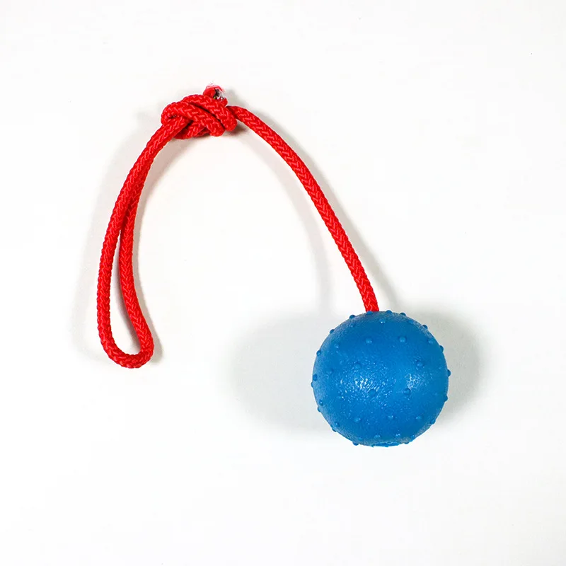 Unzerstörbarer Hundeball, Hundetraining-Spielzeug, Welpen-Zerrball, Kauspielzeug für Haustiere, Solide Gummibälle mit Seil, Haustierspielzeug – Detail 6