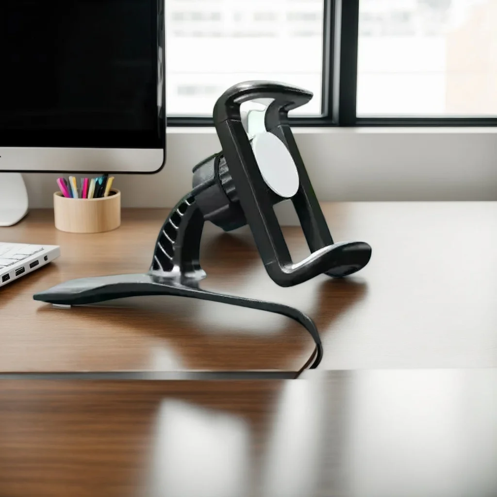 

​ ​ Универсальный черный автомобильный держатель для телефона, 1 шт. — удобный зажим для крепления на приборной панели, GPS-кронштейн для устройств iPhone Samsung X ​ ​