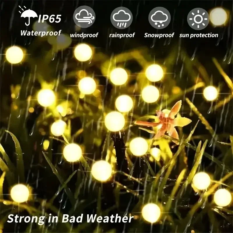 

10 heads Solar Lights Lawn Lamp Garden Lamp, LED Wind-driven FireflyGround Plug Lamp, Garden Ramadan Decoration Festival Lamp