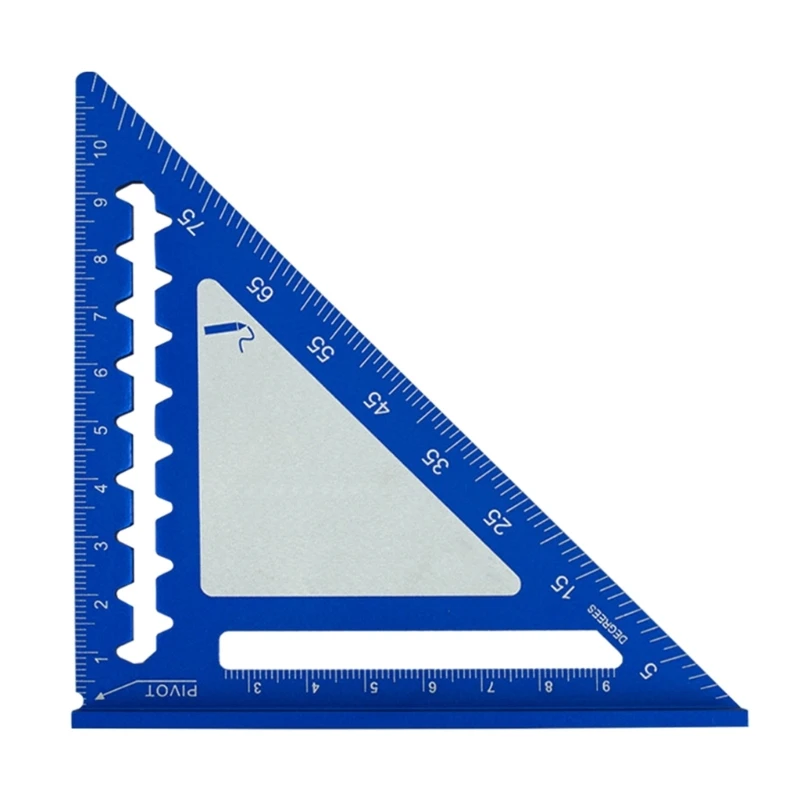 

652F 4inch Aluminium Triangle Ruler Measuring Tool Protractors 45/90 Degree for Engineers Architects Students Enthusias