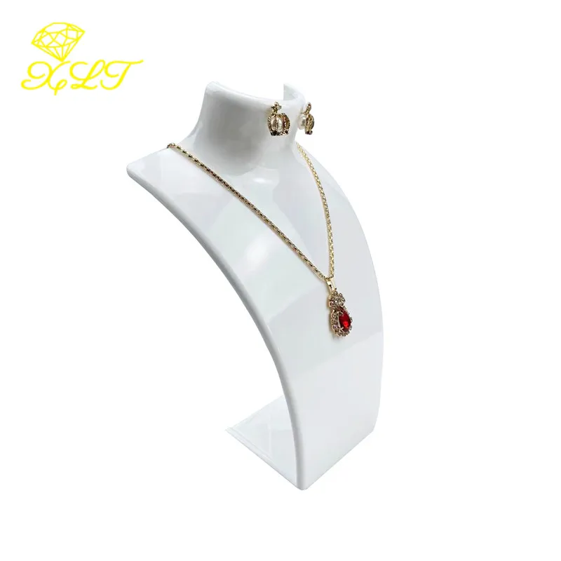 4 Colors Acrylic Mannequin Necklace Jewelry Display Holder Pendant Earrings Decorate Exhibition Display Stand Shelf