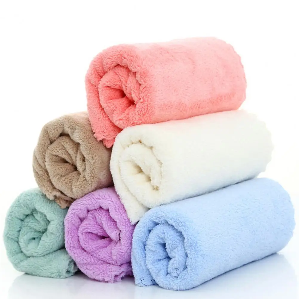 Practical Beach Towel High-density Bath Washcloth Soft Cleaning Home Face Hair Towel Washcloth