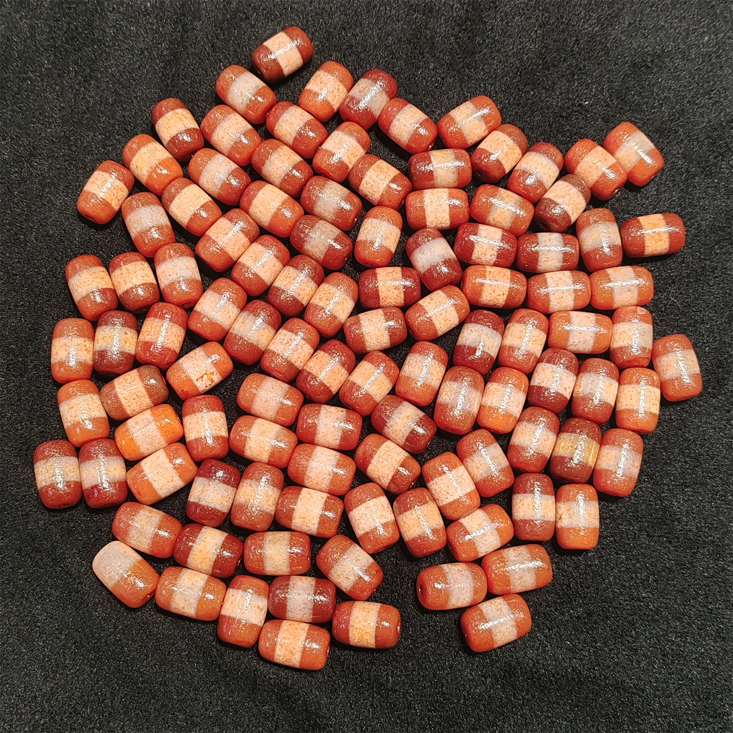 1pcs/lot Natural Agate Dzi Thread beads red 18×12mm Beads for bracelet necklaces Ethnic accessories Weathering lines Wonderful