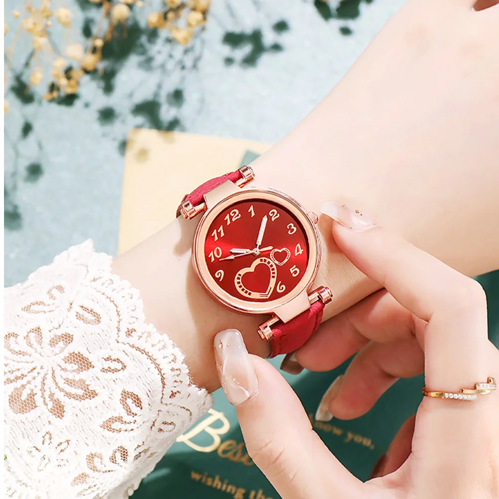

1pc Heart Shaped Elegant Casual Simple Design Casual Wrist For Women Lady Wrist Watch For Women Fashion Lady Watch Gift