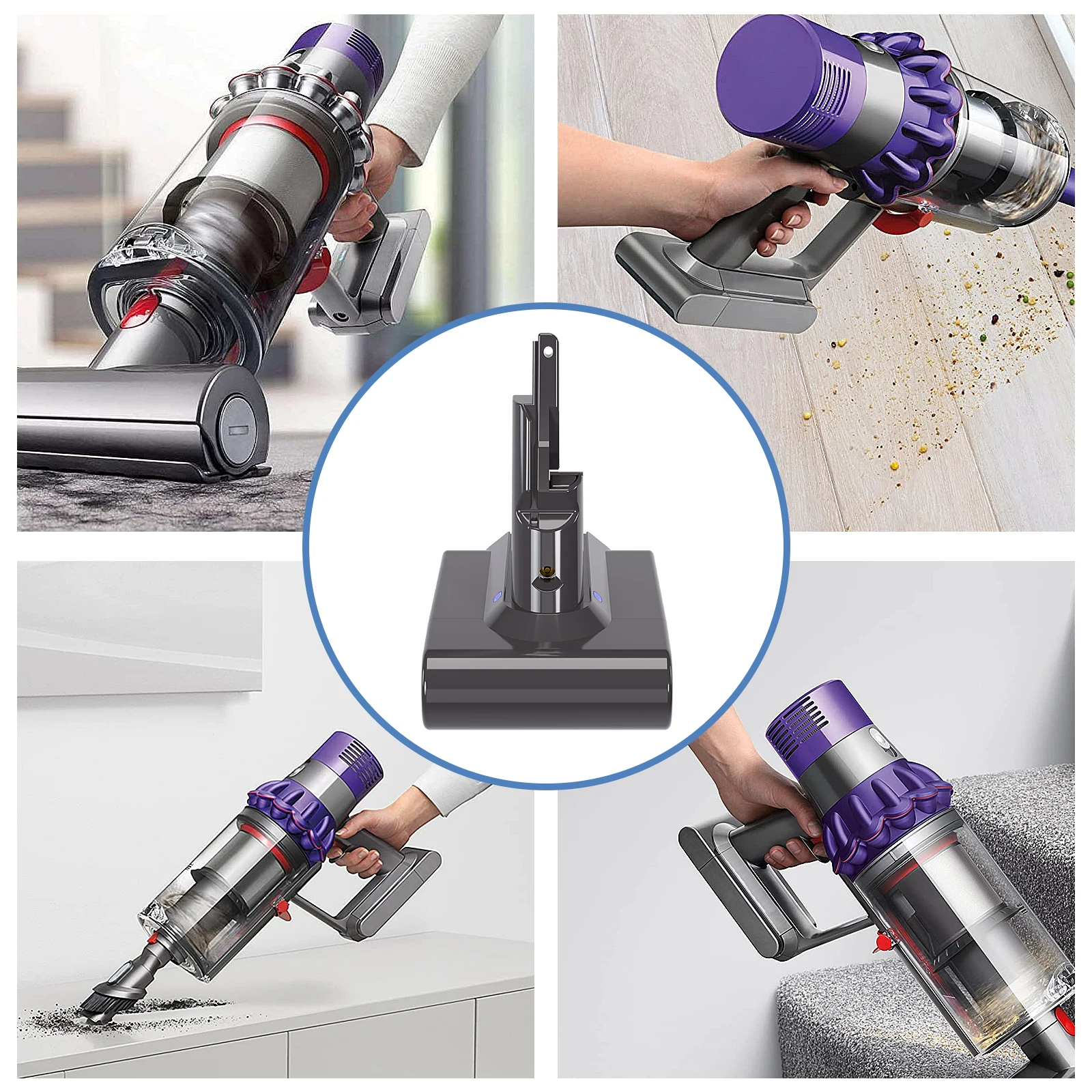 21.6V Voor Dyson Nieuwe Upgrade 6000Mah V6 V7 V8 V10 Vervangende Batterij Dc58 Sv10 Sv11 Sv12 Handheld Stofzuiger