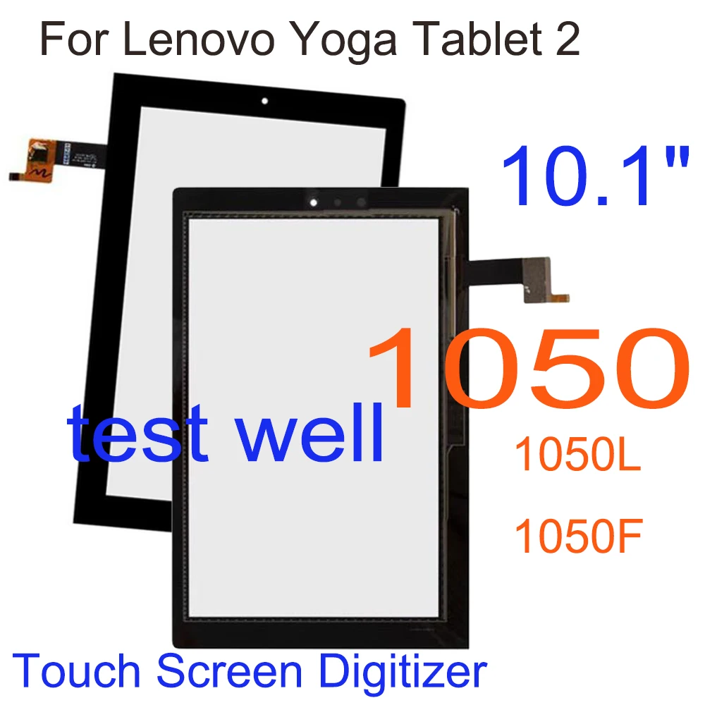 Cristal táctil AAA + probado de 10,1 pulgadas para Lenovo Yoga Tablet 2 1050 1050L 1050F Panel de cristal frontal digitalizador de pantalla táctil