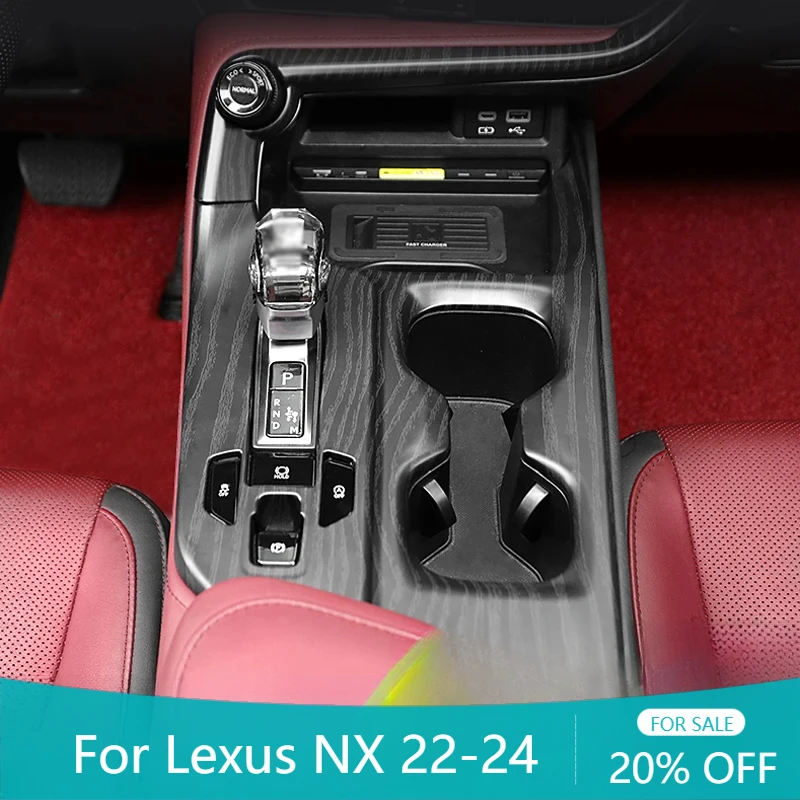 

For 22-24 Lexus NX Car Central Control Gear Shift Panel Wood Grain Interior Modification ABS Water Transfer Printing