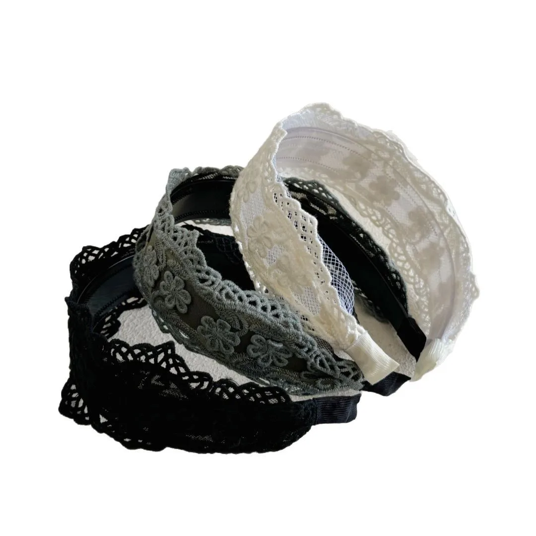 1/6 قطعة الأطواق الشعر للسيدات الدانتيل شبكة واسعة حافة الحلو لطيف Kawaii لطيف أنيق بسيط عصري تنوعا إكسسوارات الشعر