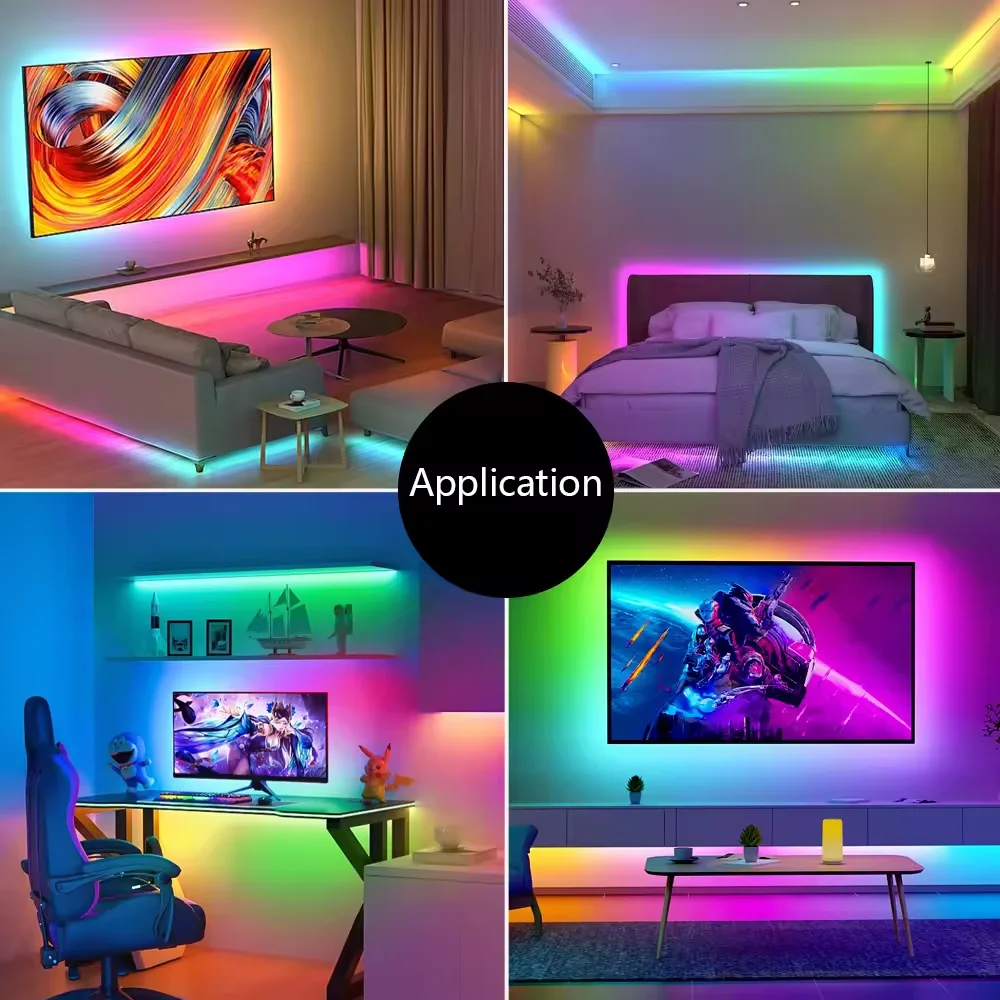 Smart COB LED Strip Light DC 5V Individually Addressable 160LEDs Dream Color 5mm RGB IC Pixel LED Tape Ribbon DIY