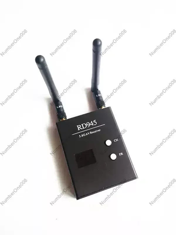 RD945 5.8G 48CH Dual Module Receiver Image Transmission Switch Drone Airplane Model Black Plastic Metal Accessories