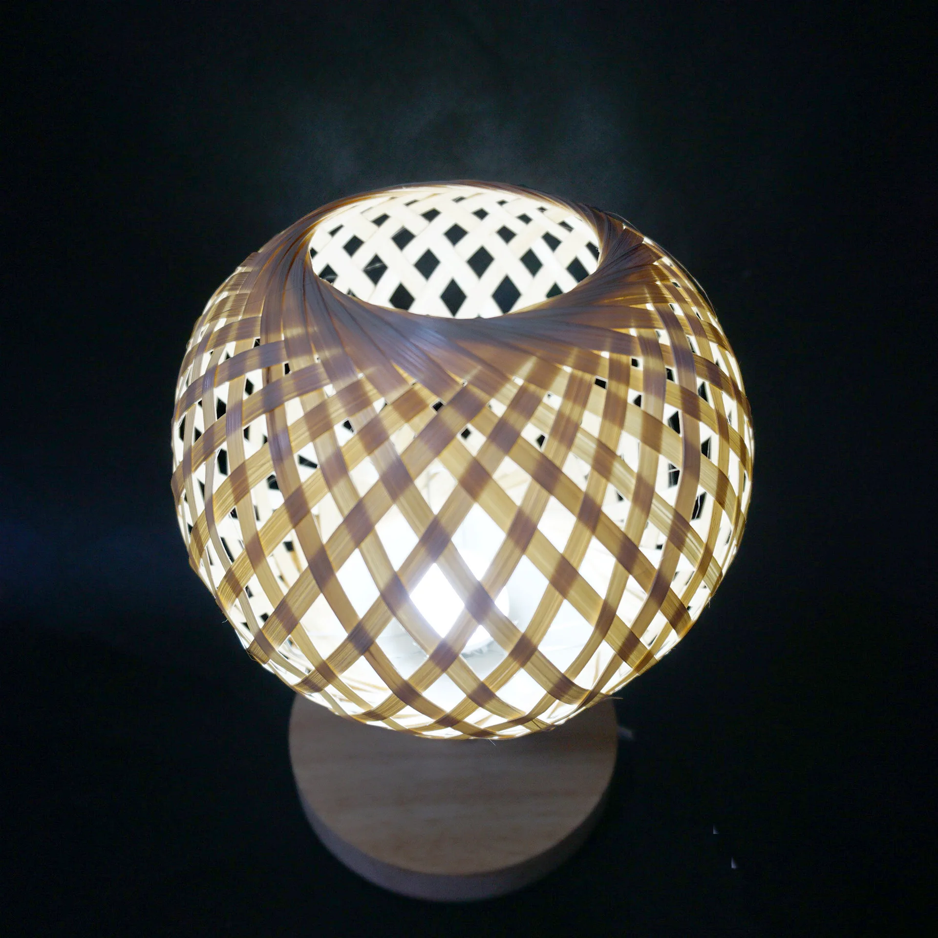 Creative simple small table lamp handmade bamboo lampshade study bedroom table decorative atmosphere romantic lamps.